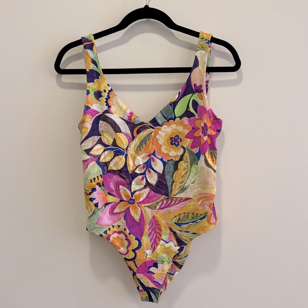 Boys + Arrows one piece swim suit with skirt. Size medium